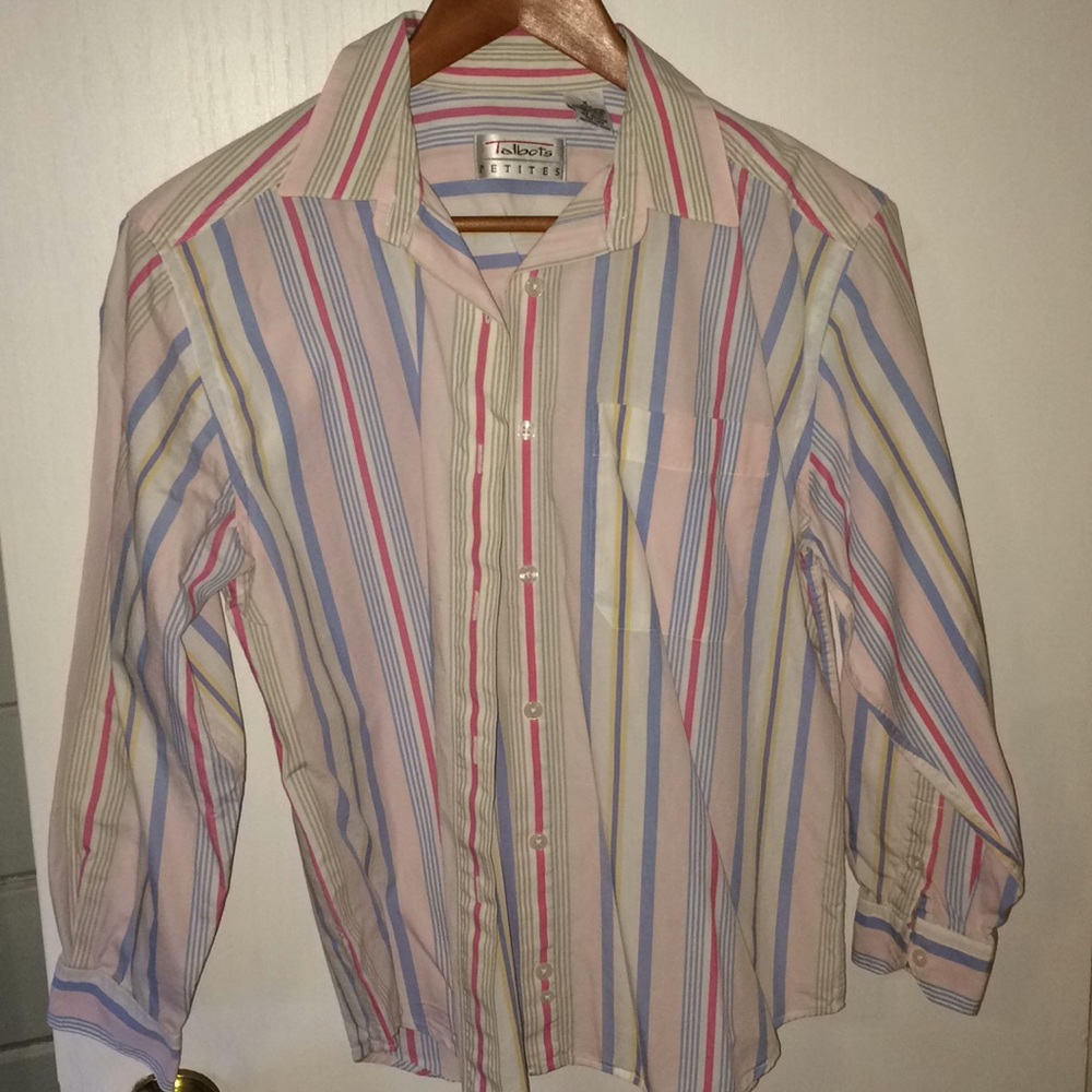 Talbots Petites button down shirt in multicolor